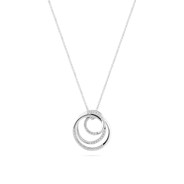 Sif Jakobs Spirale Halsband i silver med gnistrande cubic zirconia