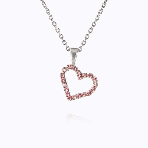 Mini Sweetheart Necklace Rhodium Rose - Caroline Svedbom - Snabb frakt & paketinslagning - Nordicspectra.se