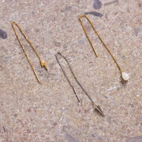 Pearl Chain Earrings Gold - Edblad - Snabb frakt & paketinslagning - Nordic Spectra