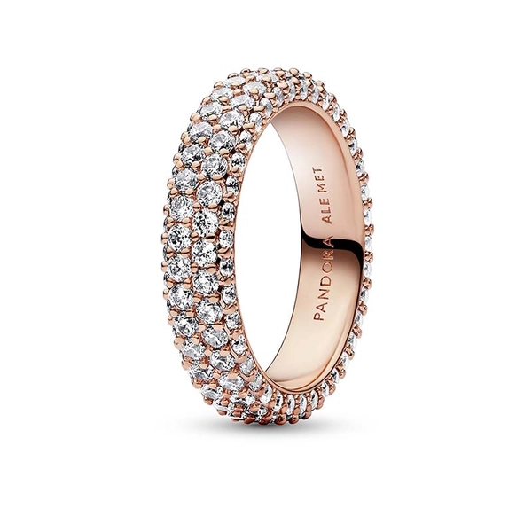 Pandora Timeless Pavéprydd Dubbelradig Ring Rosé - PANDORA - Snabb frakt & paketinslagning - Nordic Spectra