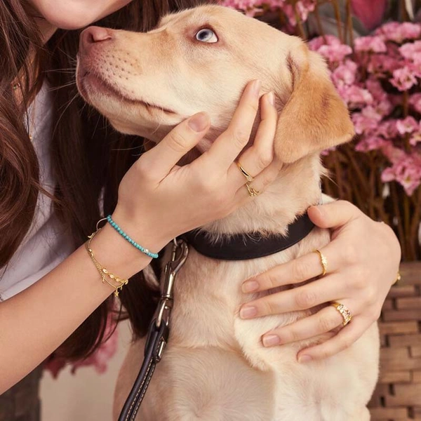 Pärlarmband Turkos med Silverklöverblad - Thomas Sabo armband - Snabb frakt & paketinslagning - Nordicspectra.se