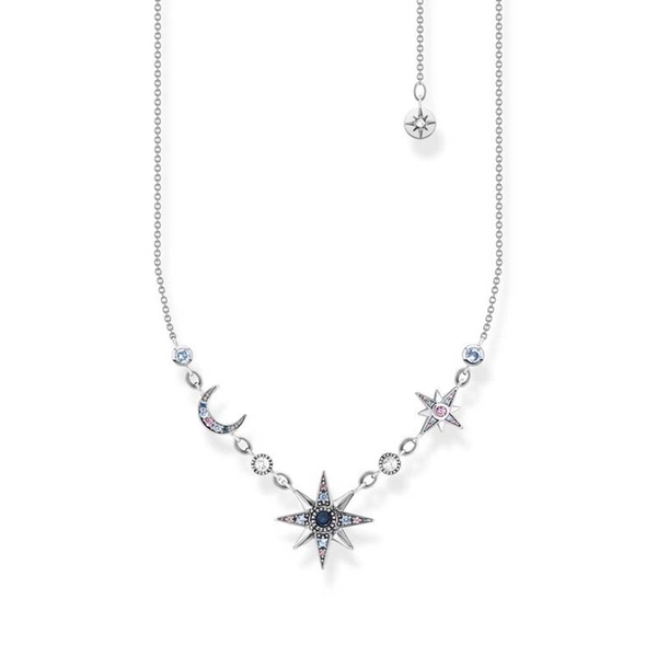 Kette Royalty Stern & Mond Silber von Thomas Sabo, Schneller Versand - Nordicspectra.de