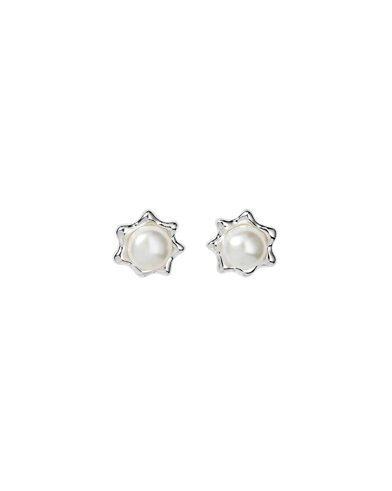 Syster P - Florentina Pearl Studs Silver