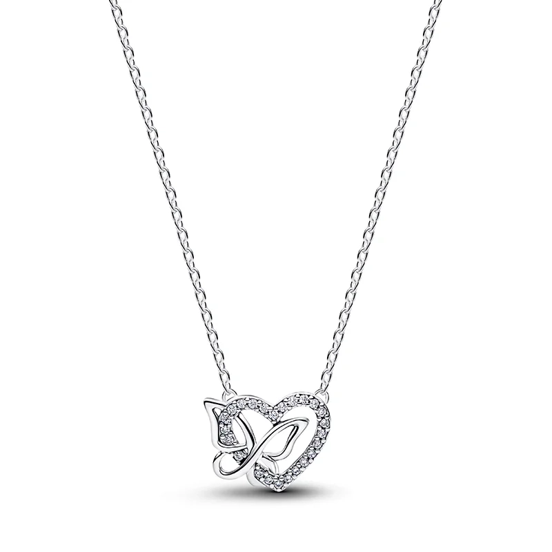 PANDORA - Hjärta & Fjäril Halsband