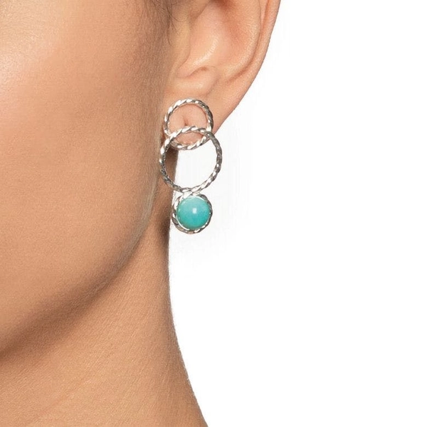 Twisted Orbit Earrings - Amazonite - Efva Attling - Suuri valikoima & ilmainen lahjapaketointi - Nordicspectra.fi