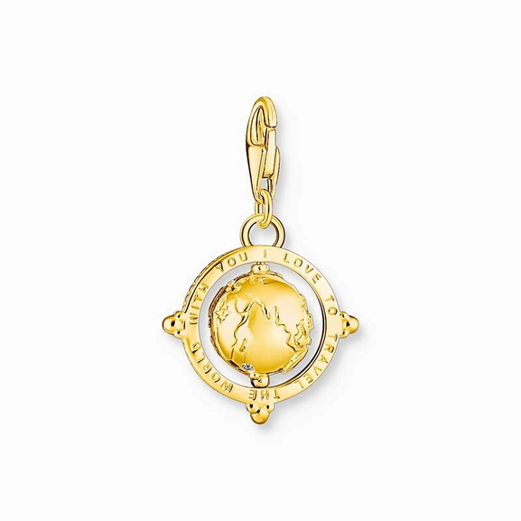 Charm-Anhänger bunte Weltkugel vergoldet von Thomas Sabo, Schneller Versand - Nordicspectra.de