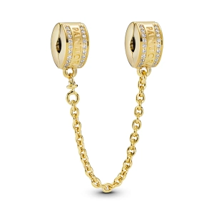 Pandora Logo Safety Chain Gold