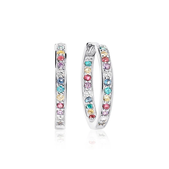 Ellera Corte Örhängen Mix från Sif Jakobs i silver med gnistrande Cubic Zirconia-stenar