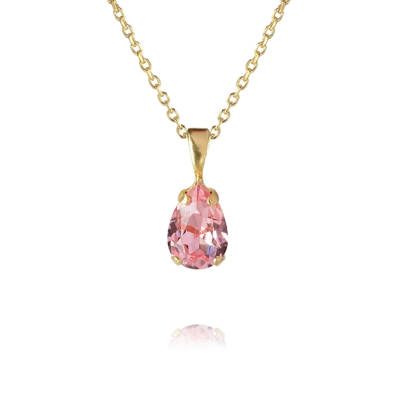 Petite Drop Necklace Gold Light Rose - Caroline Svedbom - Nopea toimitus ja lahjapakkaus - Nordic Spectra