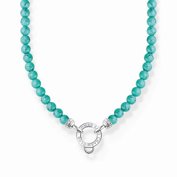 Charm-Kette mit türkisen Beads Silber von Thomas Sabo, Schneller Versand - Nordicspectra.de