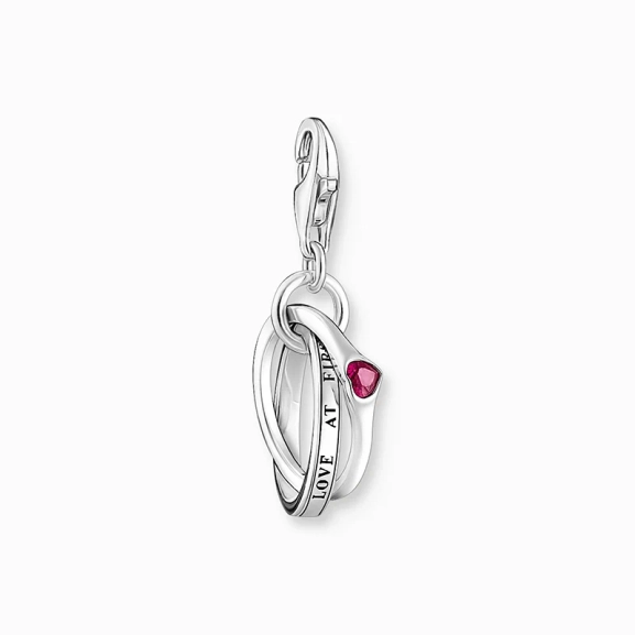 Together-ring med Röd Sten Berlock - Thomas Sabo - Snabb leverans & paketinslagning - Nordic Spectra