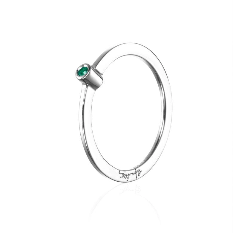 Efva Attling - Micro Blink Ring - Green Emerald