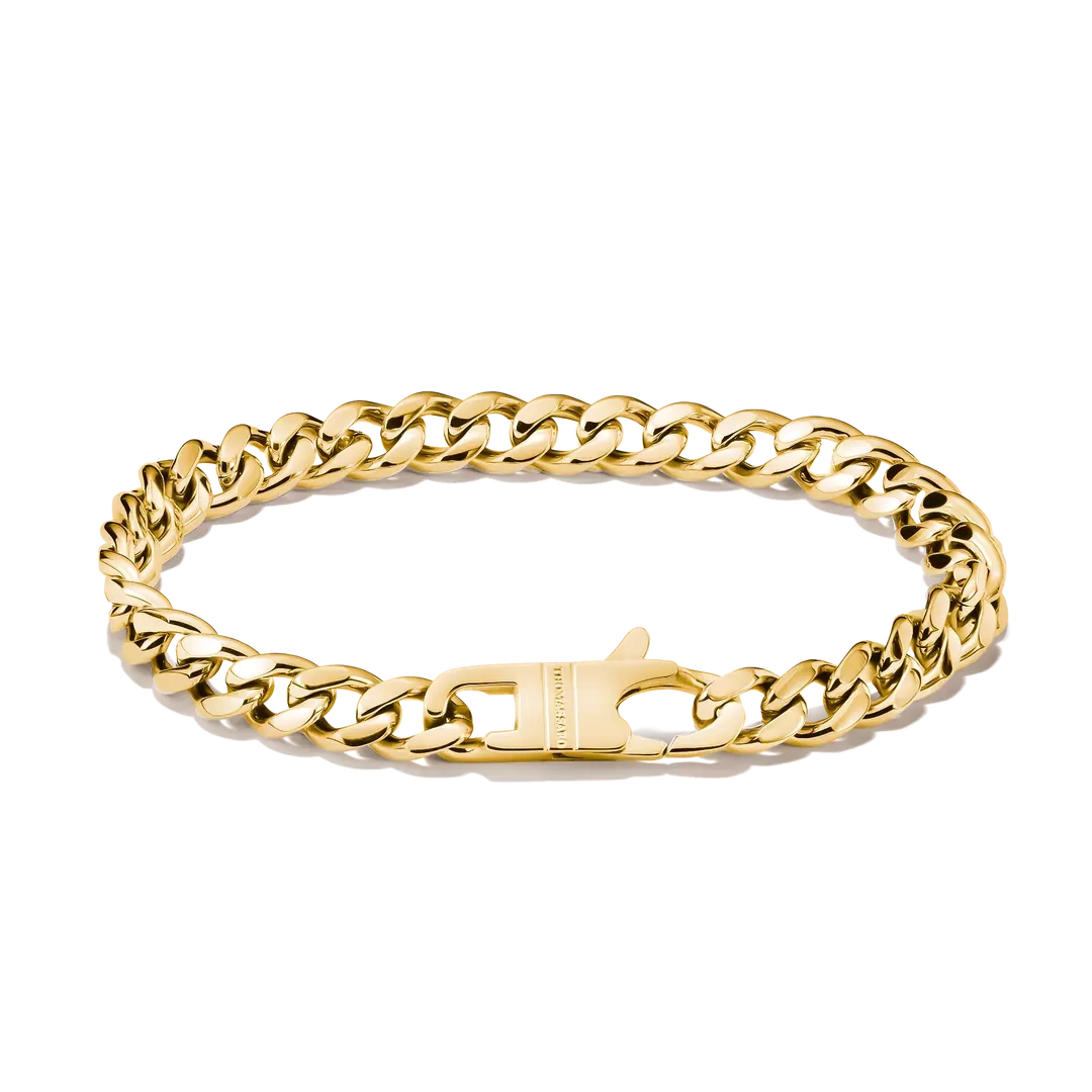 Thomas Sabo - Rebel Pansar 7 mm St&aring;l Armband Guld