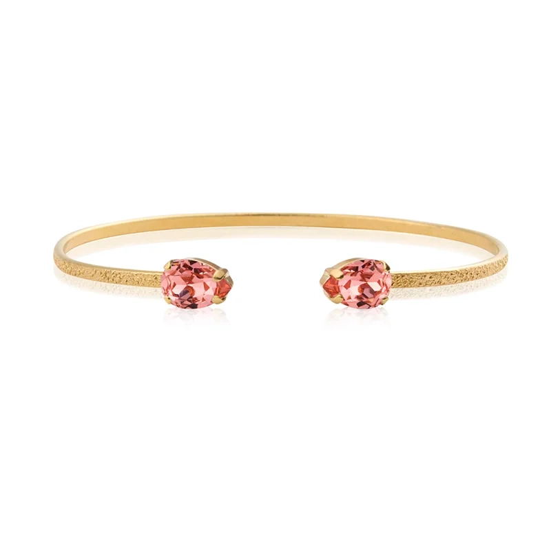 Caroline Svedbom - Petite Drop Bracelet Gold Rose Peach