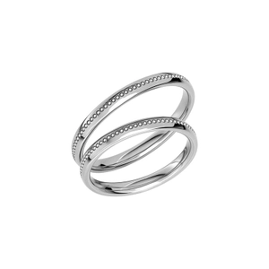 Reflection 09 White Gold - Wedding & engagement rings - Schalins - Scandinavian design - Nordic Spectra