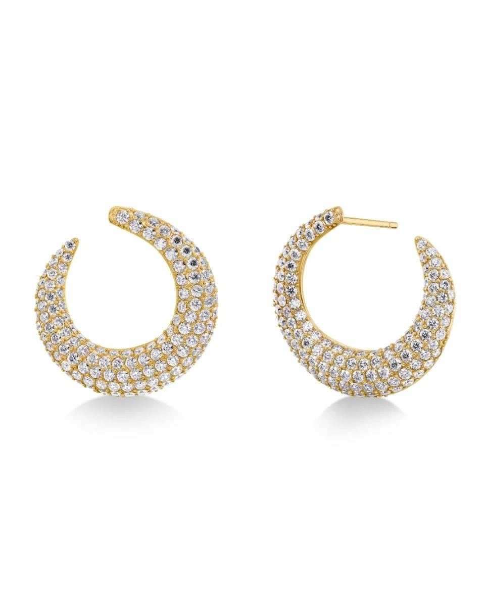 Edblad - Wishbone Studs Sparkle Gold