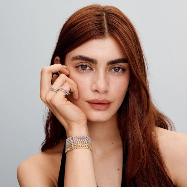 Glittrande Pansarlänk Armband Guld - PANDORA - 1-2 dagar leverans - Gratis paketinslagning