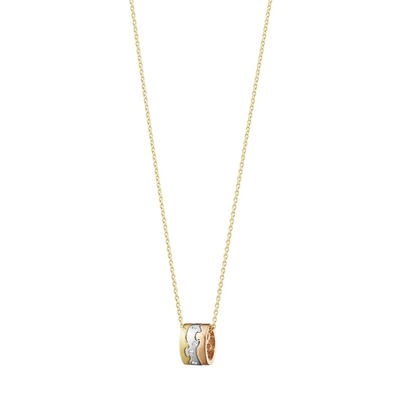 Fusion Kette Gelb, Weißes Und Roségold Mit Diamant 0.05 ct  von Georg Jensen, Schneller Versand - Nordicspectra.de