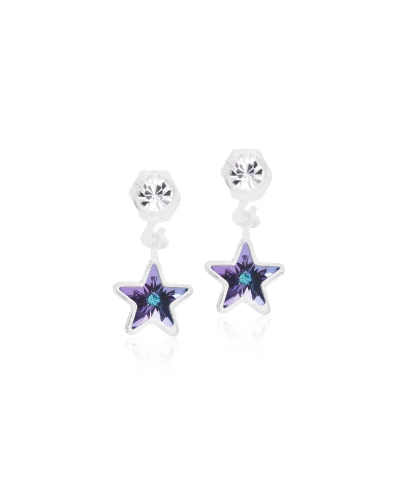 Blomdahl - MP Pendant Star 4/6 mm Crystal/Lilac Shimmer