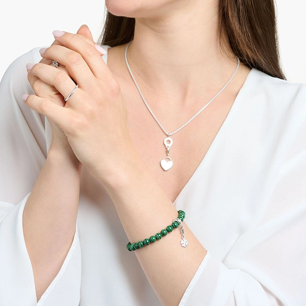 Charm-armband Gröna Stenar - Thomas Sabo berlock - Snabb frakt & paketinslagning - Nordicspectra.se
