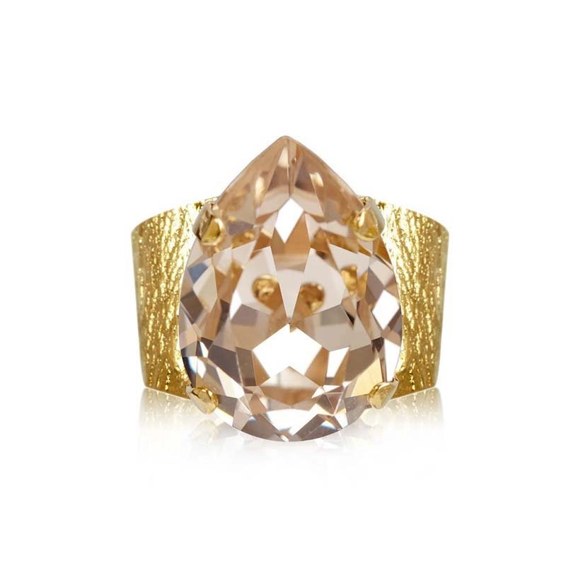 Caroline Svedbom - Classic Drop Ring Gold Silk