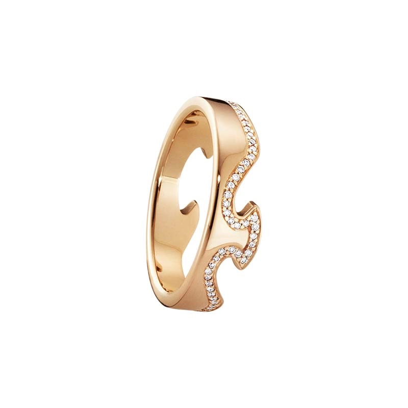 Fusion Ytterring Roséguld & Diamanter