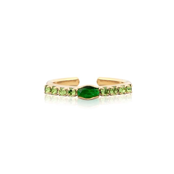 Tracy Ring Gold Fern Green - Caroline Svedbom - Snabb frakt & paketinslagning - Nordicspectra.se