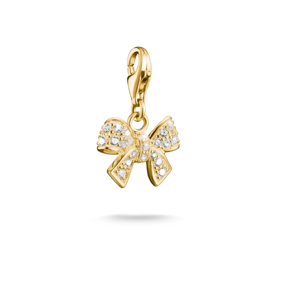 Sparkling Bow Charm Gold - Thomas Sabo - Suuri valikoima & ilmainen lahjapaketointi - Nordic Spectra