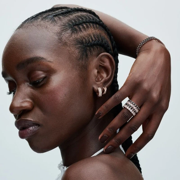 Schwarze Funkelnde Reihe Ewigkeitsring - PANDORA - Nordic Spectra