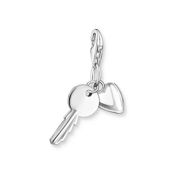 Charm-Anhänger Schlüssel mit Herz Silber von Thomas Sabo, Schneller Versand - Nordicspectra.de