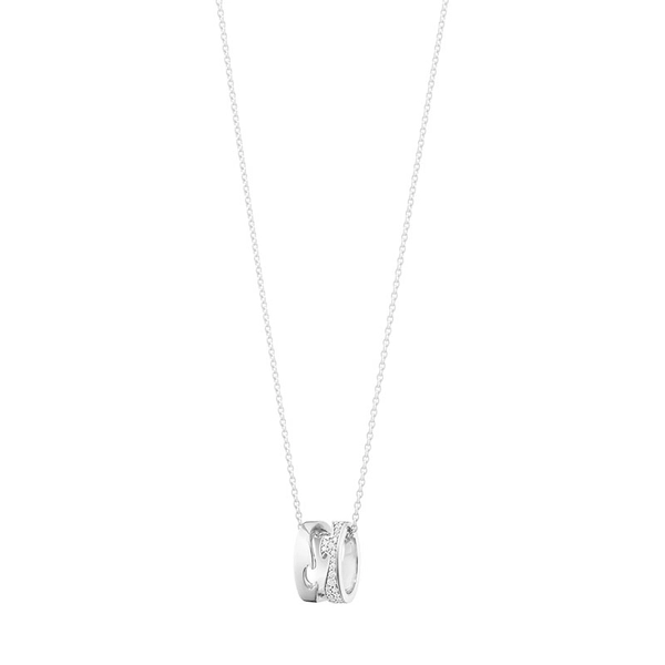 Fusion Kette Weißes Gold Mit 0.22 ct  Diamanten  von Georg Jensen, Schneller Versand - Nordicspectra.de