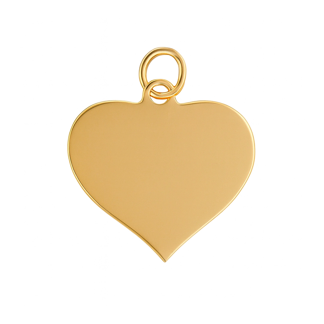 Nordic Spectra - Gravyrsmycke med Gravyr Hjärta 19 mm 18K Guld