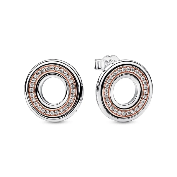 Pandora Signature Bicolor Logo & Pavé Ohrstecker - PANDORA - Nordic Spectra
