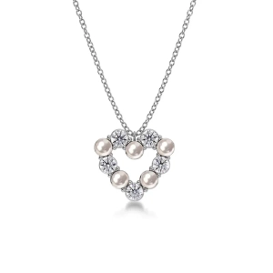 Affinity Pearl Heart Necklace Steel - Edblad - Snabb leverans - Gratis paketinslagning