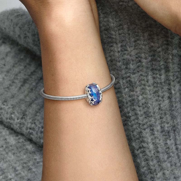 Galaxy Blue & Star Murano Berlock - PANDORA - Snabb frakt & paketinslagning - Nordicspectra.se
