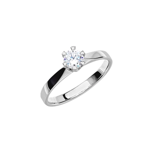 Donau 0.40 White Gold - Wedding & engagement rings - Schalins - Scandinavian design - Nordic Spectra