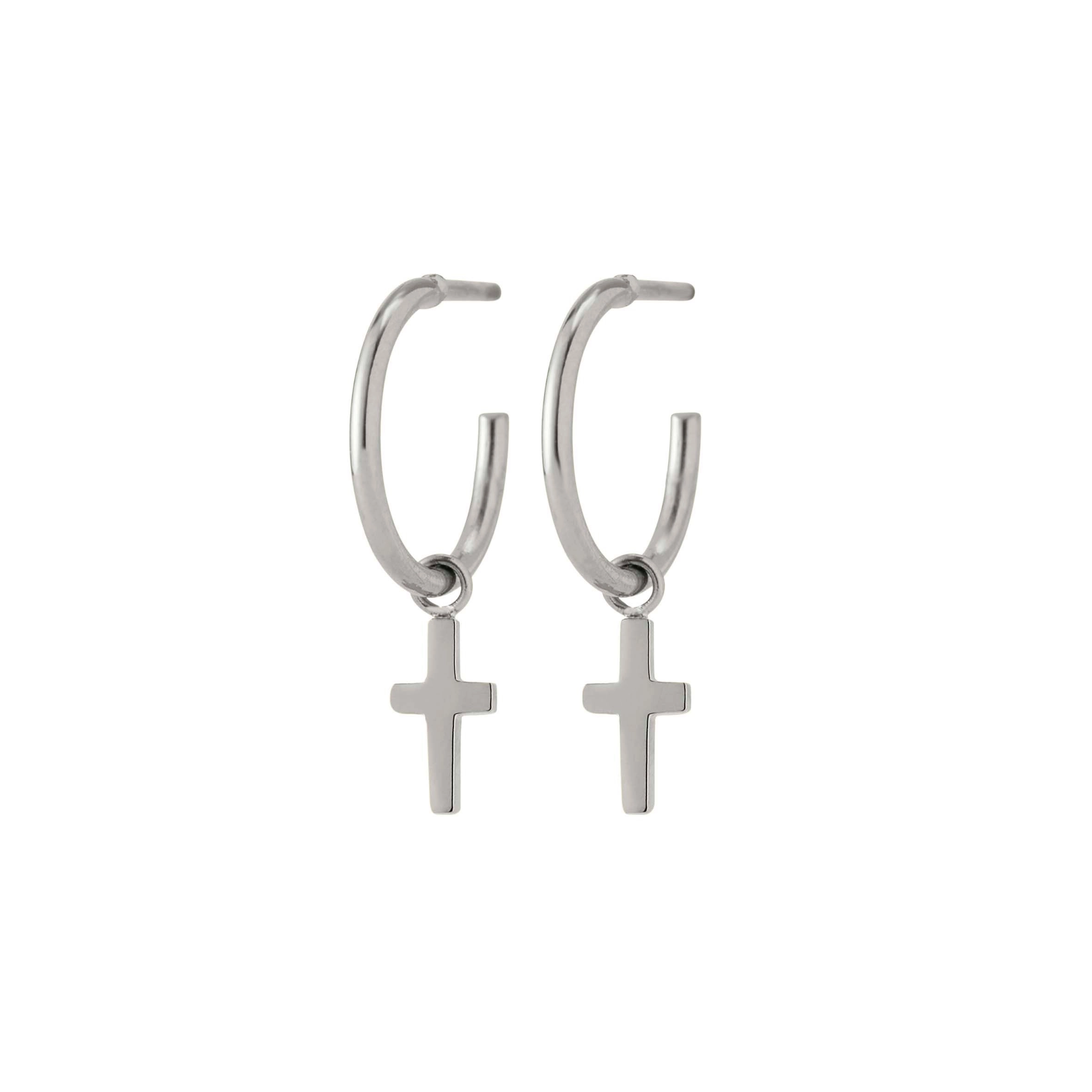 Edblad - Cross Earrings Steel