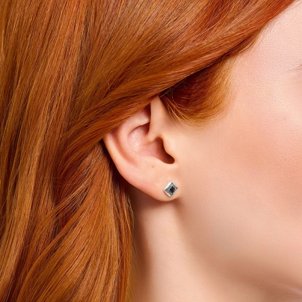 Stiftörhänge med Svart Sten - Thomas Sabo - Snabb leverans & paketinslagning - Nordic Spectra