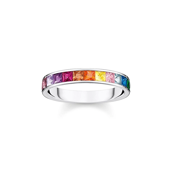 Ring Färgade Stenar Silver - Thomas Sabo berlock - Snabb frakt & paketinslagning - Nordicspectra.se