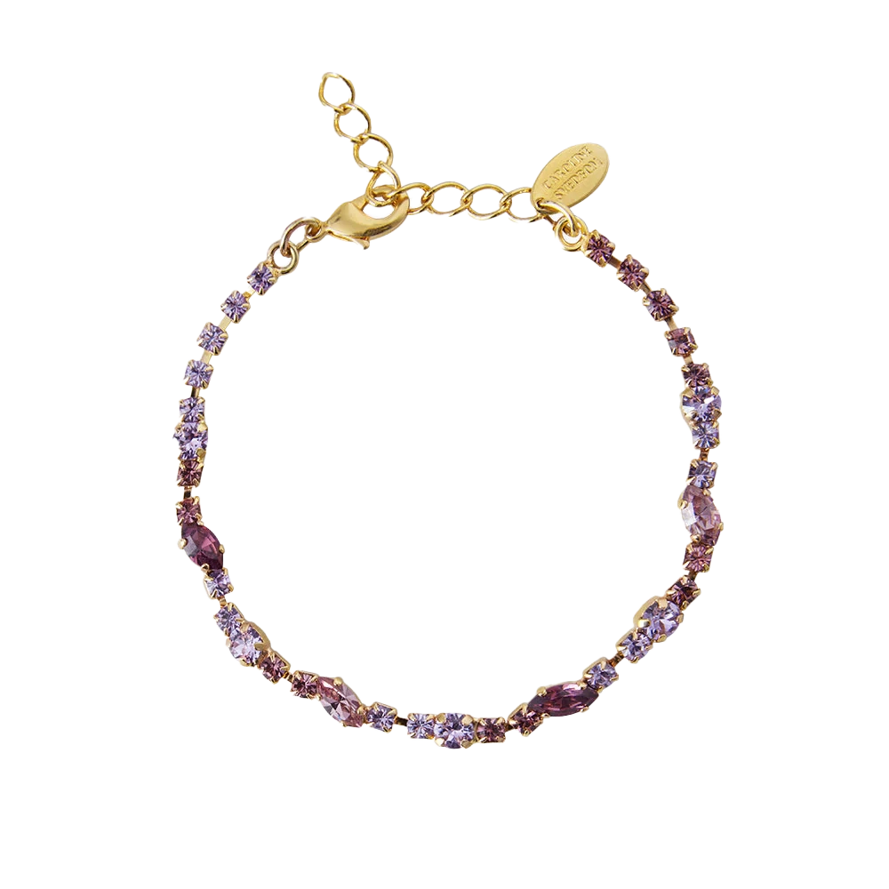 Caroline Svedbom - Antonia Bracelet Gold Violet Combo