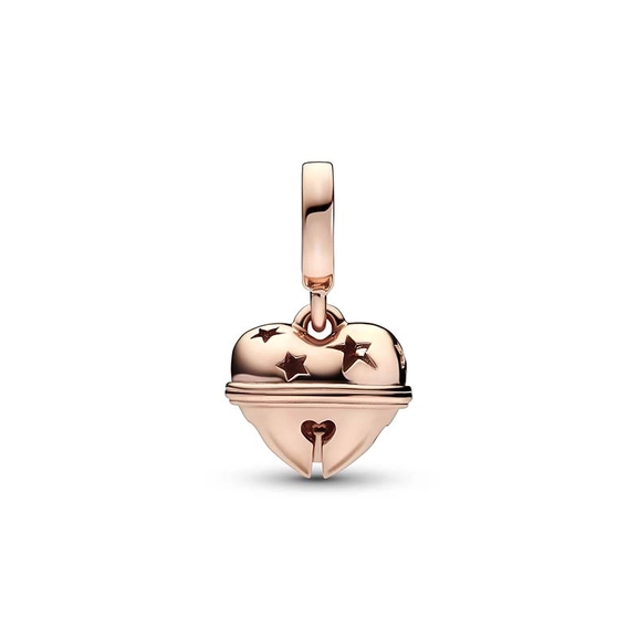 Festive Bell Dangle Charm Rosé - PANDORA - Snabb frakt & paketinslagning - Nordicspectra.se