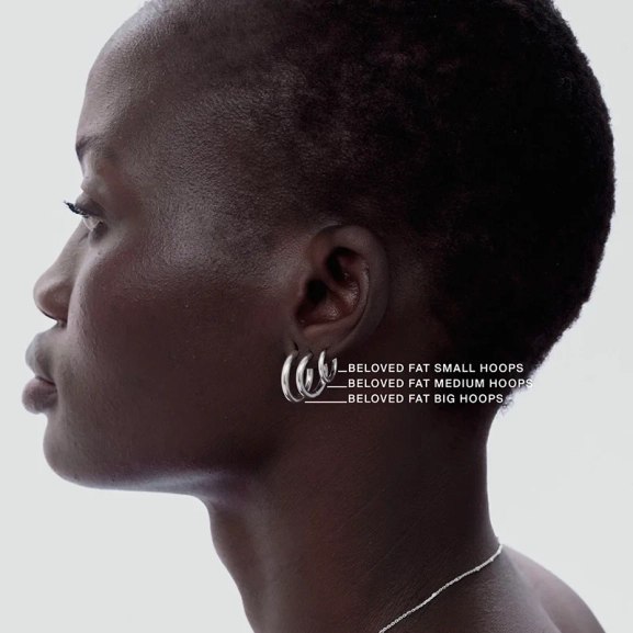 Beloved Fat Big Hoops Silver: Stora