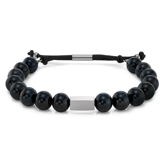 Edblads herrarmband Luke i blå tigeröga och rostfritt stål med justerbart dragskospänne