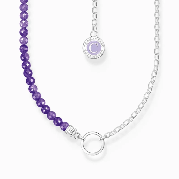 Charm-halsband Med Imiterad Ametist - Thomas Sabo - Snabb leverans & paketinslagning - Nordic Spectra