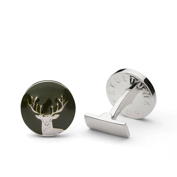 Manschettknappar Hunter Dear Silver Grön - Skultuna - Snabb frakt & paketinslagning - Nordicspectra.se