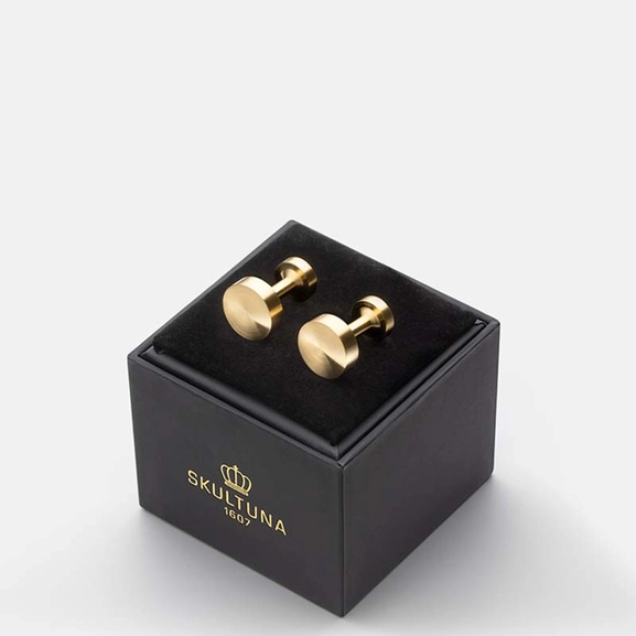 Icon Manschettknappar Modell 1 Guldpläterad Matt - Skultuna - Snabb frakt & paketinslagning - Nordicspectra.se