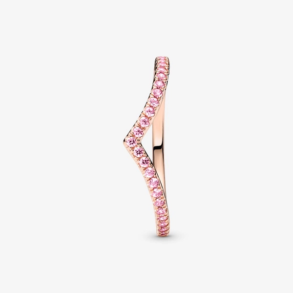 Pandora Timeless Wishbone Ring med Rosa Stenar Rosé - PANDORA - Snabb frakt & paketinslagning - Nordicspectra.se