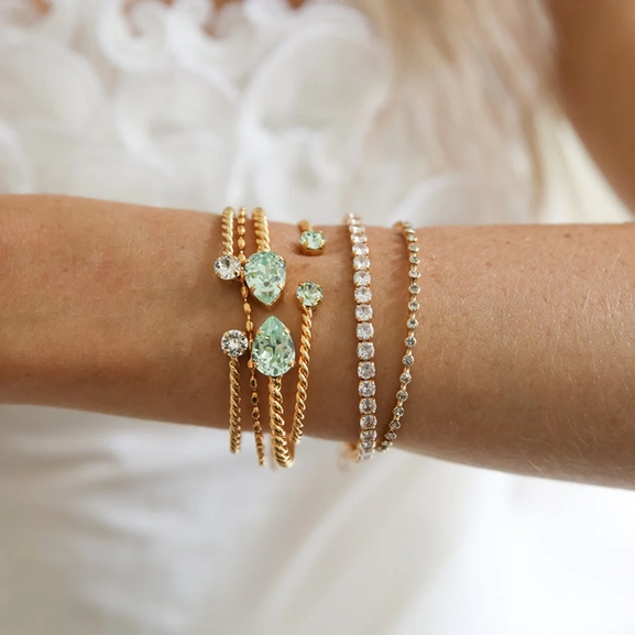Mini Drop Bracelet Gold Chrysolite - Caroline Svedbom - Snabb leverans - Nordic Spectra
