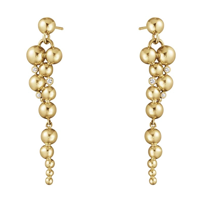 Moonlight Grapes Örhängen Guld med 0.07 ct Diamanter - Georg Jensen örhängen - Snabb frakt & paketinslagning - Nordicspectra.se