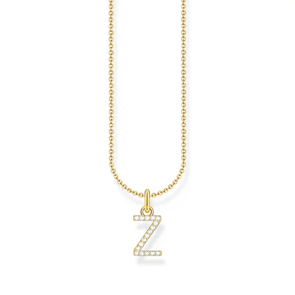 Glittrande Bokstavshalsband Z Guld - Thomas Sabo - Snabb leverans & paketinslagning - Nordic Spectra